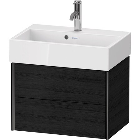 Duravit Xviu Two Drawer Wall-Mount Vanity Unit Oak Black XV43160B216